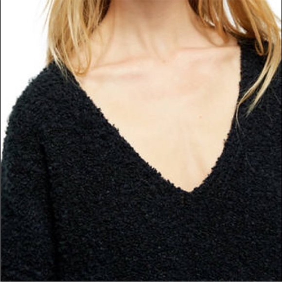 Free People Black Finders Keepers V Neck Sweater - Picture 4 of 9